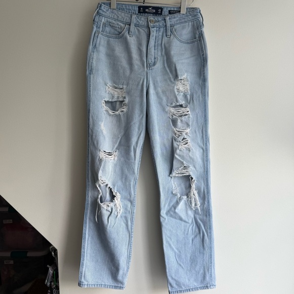 Hollister Ultra High-Rise Mom Jeans Distressed Jeans Size 25 - Picture 2 of 9